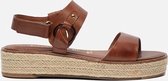 Tamaris Sandalen met sleehak cognac - Maat 38