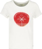 DEELUXE T-shirt met tropisch dessin VITA Off White