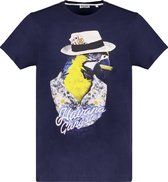 DEELUXE T-shirt met papegaaienprint HAVANA Navy