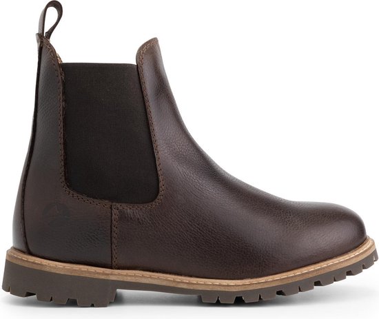 Travelin' Leikanger Ladies Leather Chelsea boot - Semelle VIBRAM - Doublée de laine - Cuir marron foncé - Taille 41