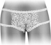 Fashion Secret Emma - Erotische Slip met Open Kruis - Wit - One Size