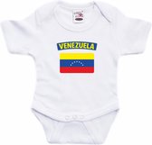 Venezuela baby rompertje met vlag wit jongens en meisjes - Kraamcadeau - Babykleding - Venezuela landen romper 56 (1-2 maanden)