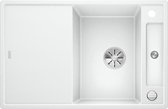 BLANCO Axia III 45S - spoelbak - SILGRANIT - 1 bak - omkeerbaar - zelfledigend - inclusief sifon - glassnijplank - wit