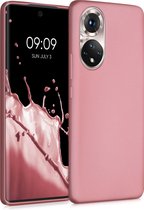 kwmobile telefoonhoesje voor Honor 50 - Hoesje voor smartphone - Back cover in metallic roségoud