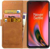 Rosso Element OnePlus Nord 2 5G Hoesje Book Cover Wallet Lichtbruin