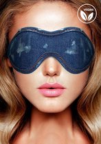 Denim Eye Mask - Roughend Denim Style - Blue