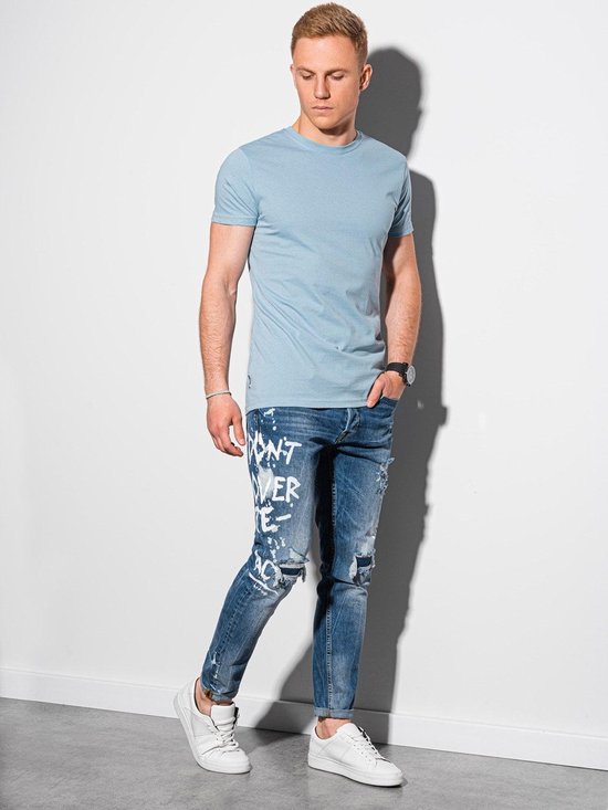 T-shirt - basique - homme - Bleu clair - S1370-6
