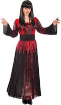 Carnival Toys Verkleedjurk Heks Dames Polyester Zwart/rood Mt M/l