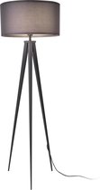 Vloerlamp Faro staande lamp 153 cm tripod E27 lichtgrijs