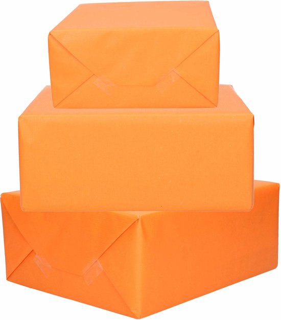 4x rouleaux de papier d'emballage kraft/papier de couverture marron/jaune 200 x 70 cm/papier cadeau/papier d'expédition/papier de couverture