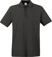 Donkergrijs polo shirt premium van katoen voor heren - Polo t-shirts voor heren S (EU 48)