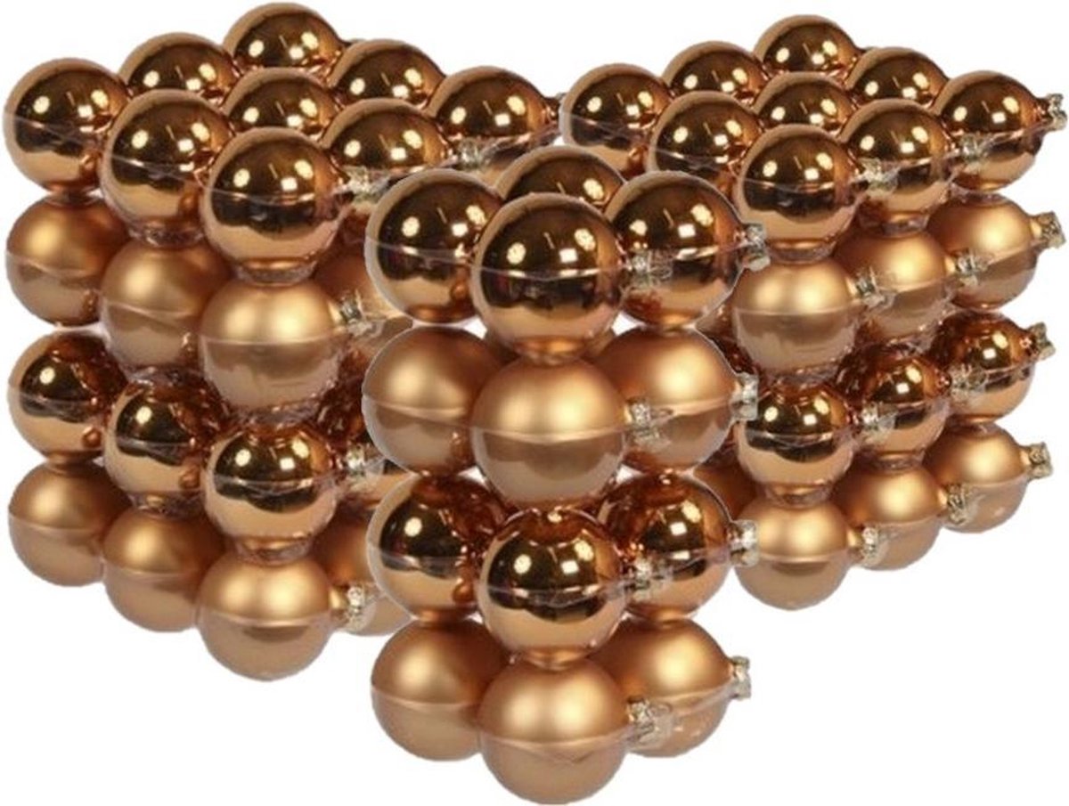 Lot De 3 Boules De Noël En Verre Brillant Chocolat Avec Paillettes - Décoration Gisela Graham