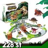 foto van Allerion Dino Racebaan – 228-delig – Dinosaurussen en Auto’s – Met veel Attributen