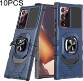 Voor Samsung Galaxy Note20 Ultra 10 PCS Union Armor Magnetische PC + TPU Shockproof Case met 360 Graden Rotatie Ring Houder (Blauw)