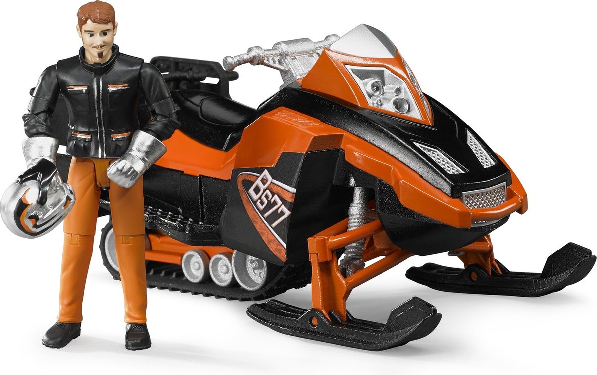 Bruder bworld Sneeuwscooter met bestuurder en accessoires thumbnail 3