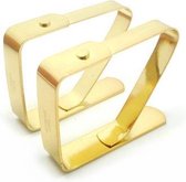 Tafelkleedklemmen - Tafelklemmen - Tafelklemmen voor tafelkleed - Tafelkleed gewichten - Goud Goudkleurig - RVS - 8 stuks