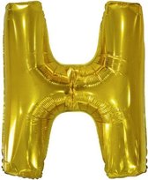 letterballon H folie 86 cm goud
