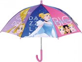 paraplu Princess 56 x 66 cm blauw/roze
