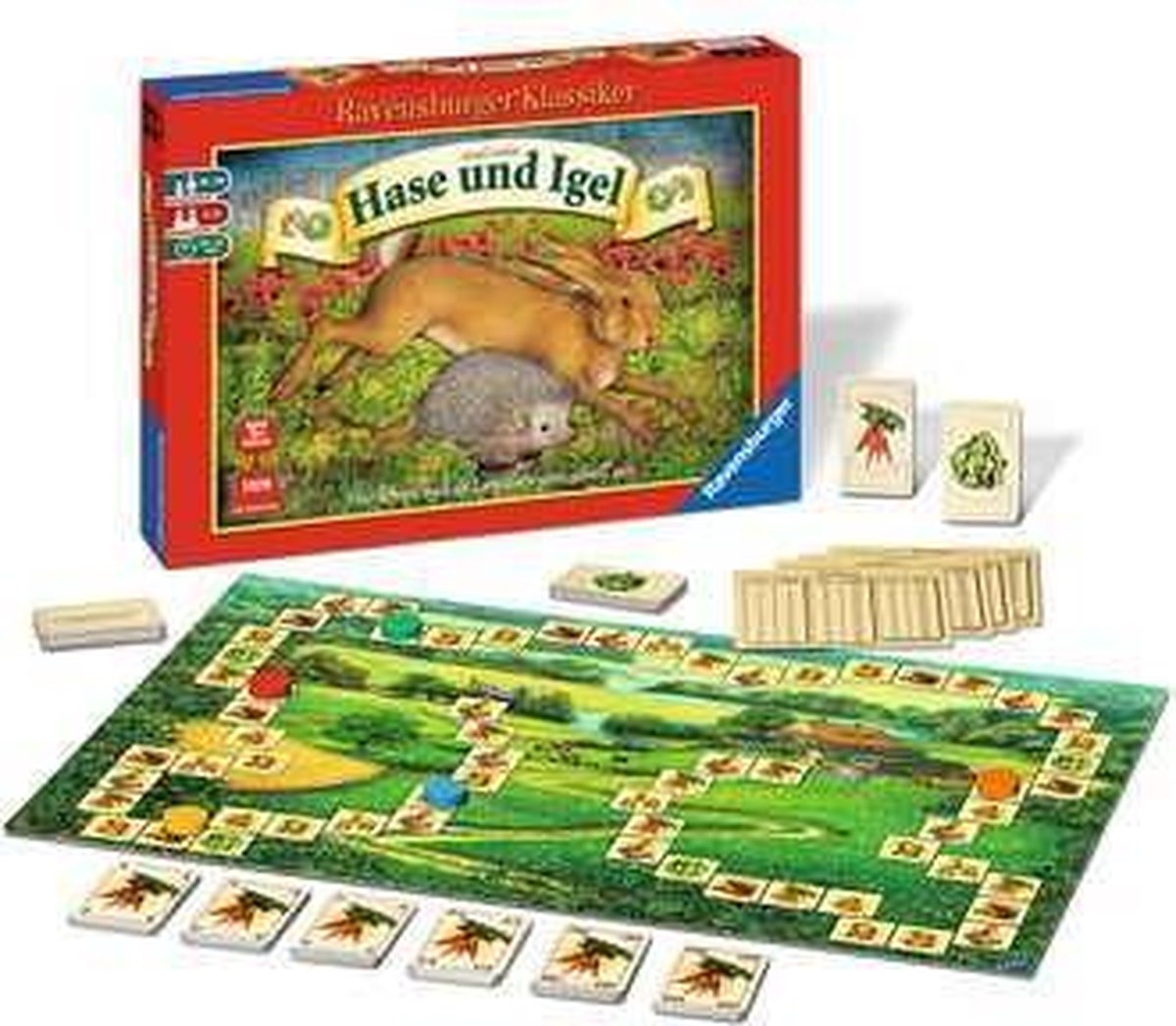 Ravensburger Brettspiel „Hase Und Igel“ – Der Klassische Taktik-Wettlauf Für 2–6 Spieler, Ab 10 Jahren