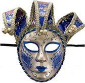 Carnival Toys Verkleedmasker Joker Textiel Goud/blauw One-size
