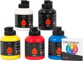 Acrylverf - Primair Kleuren - Pigment Art School - 5x500 ml