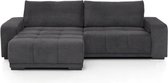 Hoekbank links om te bouwen - Grijze stof - L 270 x D 166 x H 66 cm - MILANO