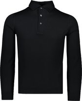Gran Sasso  Polo Zwart Getailleerd - Maat XL  - Heren - Herfst/Winter Collectie - Wol