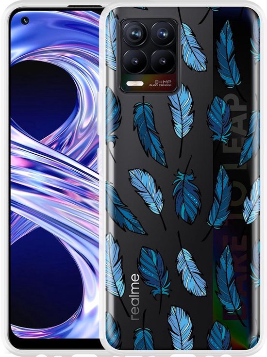 Realme 8 Hoesje Feathers Designed By Cazy 