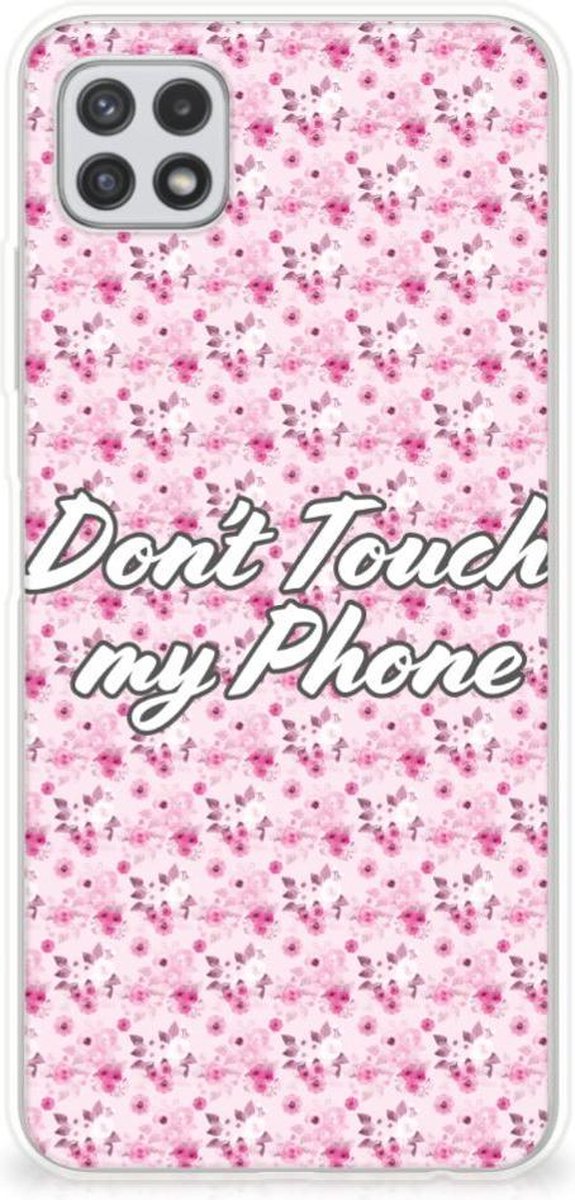 Samsung Galaxy A22 5G Silicone-hoesje Flowers Pink DTMP