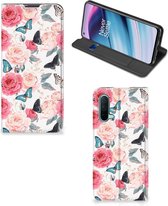 Flipcase Cadeautjes voor Moederdag OnePlus Nord CE 5G Smartphone Hoesje Butterfly Roses