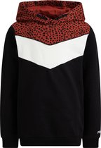 WE Fashion Meisjes sweater met colourblock en capuchon