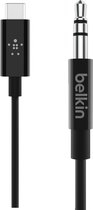 Câble audio Belkin RockStar ™ 3,5 mm avec connecteur USB-C ™ - 1,8 m - Noir