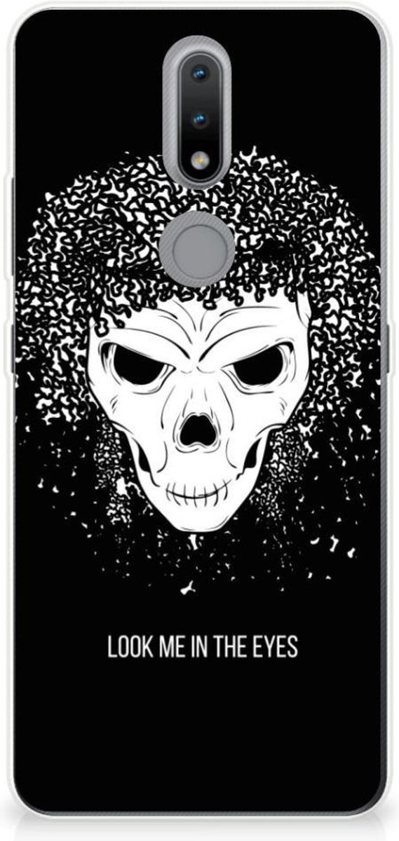 Silicone Back Case Nokia 2.4 Skull Hair