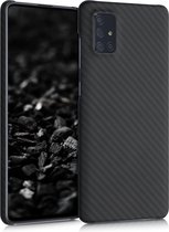 kalibri hoesje voor Samsung Galaxy A71 - aramidehoes voor smartphone - mat zwart