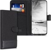 kwmobile telefoonhoesje voor OnePlus Nord N10 5G - Hoesje met pasjeshouder in antraciet / zwart - Case met portemonnee