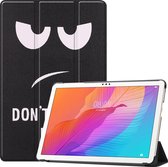 Tablet hoes geschikt voor Huawei MatePad T 10S (10.1 Inch) - Tri-Fold Book Case - Don't touch me