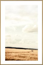 JUNIQE - Poster met kunststof lijst Meadow Walks -30x45 /Bruin & Grijs