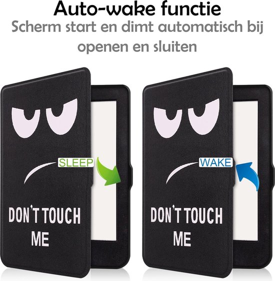 Hoesje Geschikt voor Kobo Nia Hoes Bescherm Hoesje Case Sleep Cover - Hoes Geschikt voor Kobo Nia Hoesje - Don't Touch Me van Hoesje  — afbeelding 3