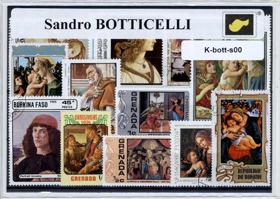 Afbeelding van het spel Sandro Botticelli – Luxe postzegel pakket (A6 formaat) : collectie van verschillende postzegels van Sandro Botticelli – kan als ansichtkaart in een A6 envelop - authentiek cadeau - kado - geschenk - kaart - Venus - fortezza - italiaans - renaissance