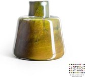 Design vaas Toscany small - Fidrio URBAN GREEN - glas, mondgeblazen bloemenvaas - diameter 8 cm hoogte 25 cm