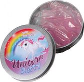 kneeddeeg Unicorn Glitter junior 8,5 cm aluminium roze