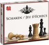 Afbeelding van het spelletje schaakspel hout 34 cm hout bruin/zwart/creme 34-delig