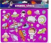 stickervel ruimte 22-delig paars