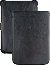 Hoesje Geschikt voor Pocketbook Touch HD 3 Hoesje Luxe Bescherm Case - Hoes Geschikt voor Pocketbook Touch HD 3 Hoes Book Cover - Zwart