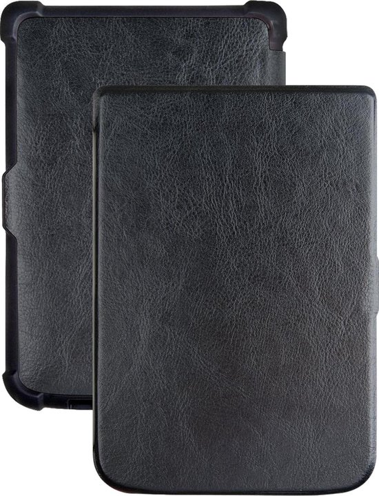 Hoesje Geschikt voor Pocketbook Touch HD 3 Hoesje Luxe Bescherm Case - Hoes Geschikt voor Pocketbook Touch HD 3 Hoes Book Cover - Zwart