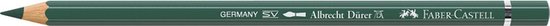 Faber-Castell Albrecht Dürer aquarelpotlood in 165 juniper groen met 'GERMANY SV' en 'FABER-CASTELL' logo's.