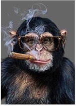 Smoking Monkey Print Poster Wall Art Kunst Canvas Printing Op Papier Living Decoratie  C1477