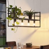 Lindby - hanglamp - 4 lichts - staal - H: 41 cm - E27 - mat