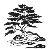 The Crafter's Workshop Stencil - 15x15cm - Cypress Tree