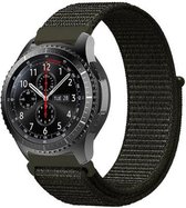 Shop4 - Bandje voor Samsung Galaxy Watch4 Classic 42/ 46mm - Nylon Donker Groen